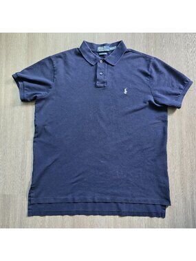 Polo Ralph Lauren Men XL Blue Polo Shirt Classic Fit Short Sleeve Logo